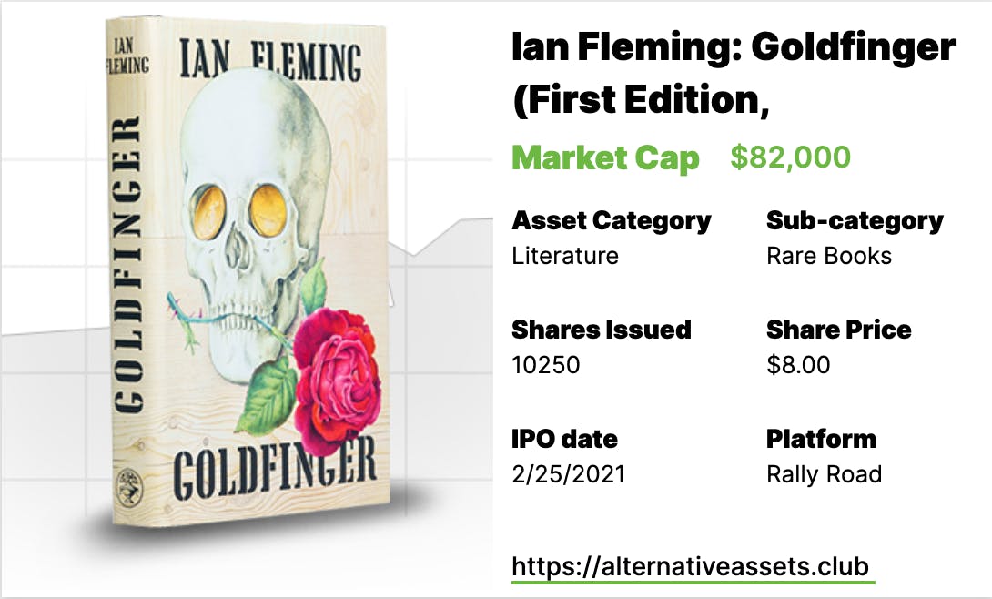 Goldfinger First Edition IPO on Rally