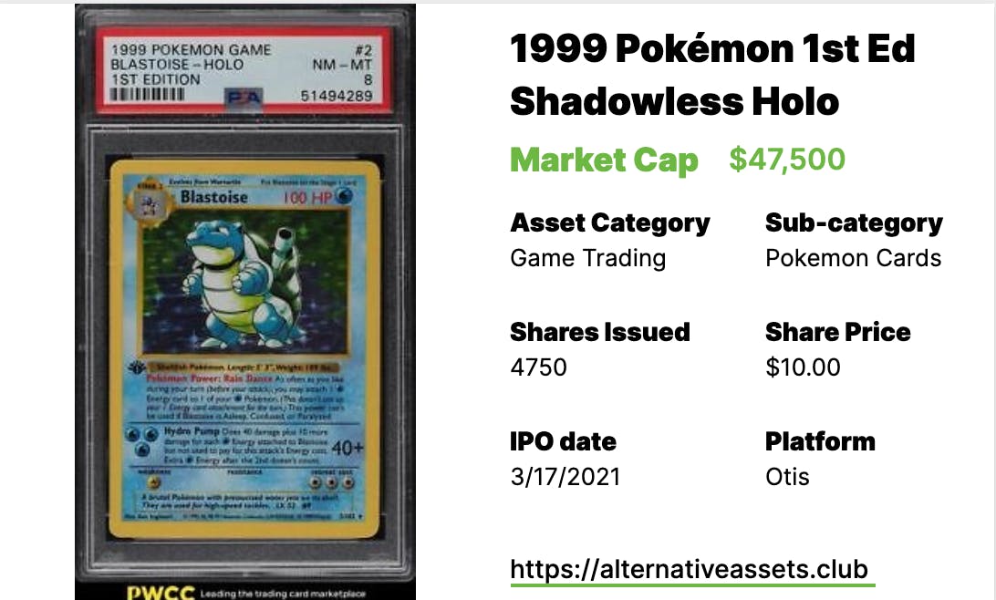 Pokémon Blastoise #2, 1st Edition Holo, PSA 10