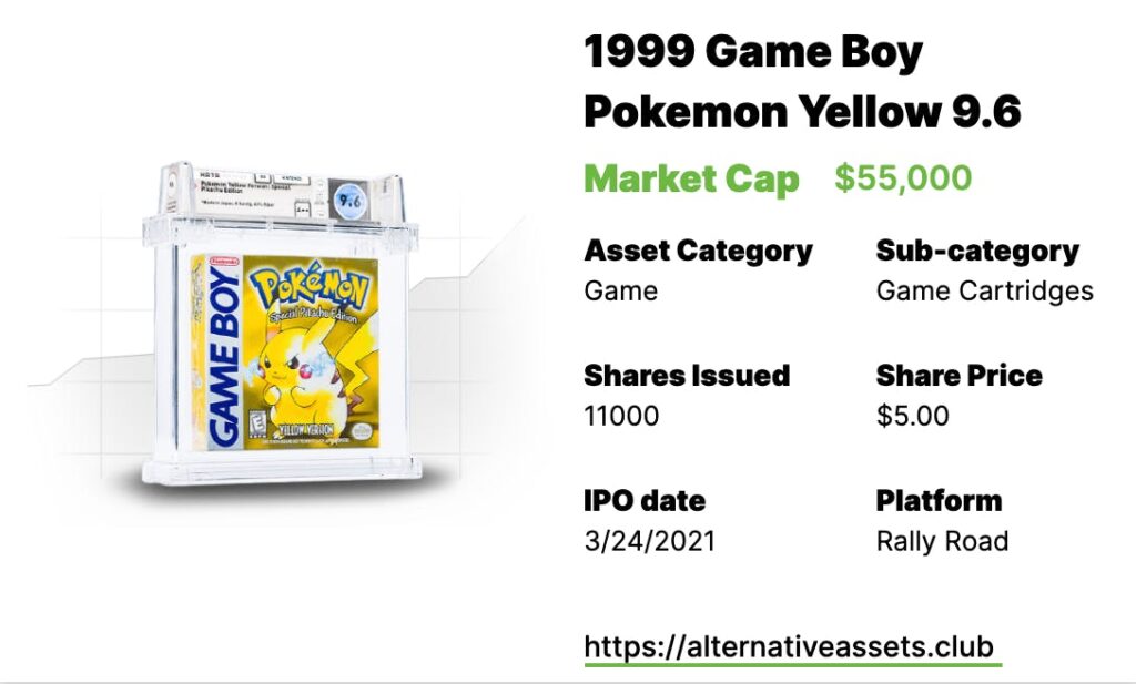 1999 Game Boy Pokemon Yellow WATA 9.6 A++