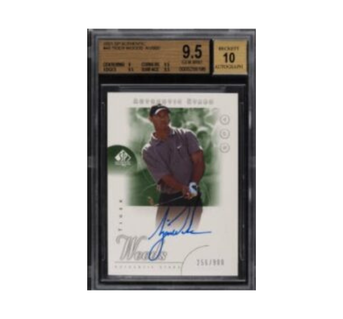 Tiger Woods 2001 SP Authentic /900 BGS 9.5