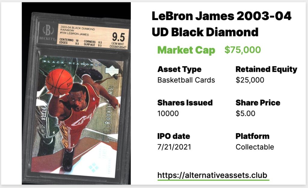 LeBron James 2003-04 UD Black Diamond Rainbow /10 BGS 9.5