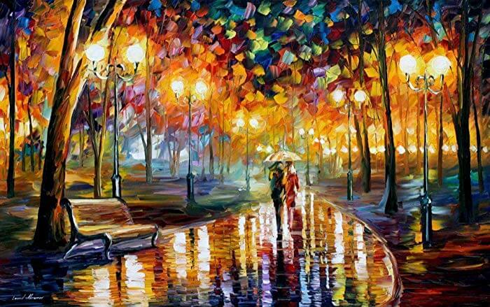 Rain's Rustle in the Park by Leonid Afremov