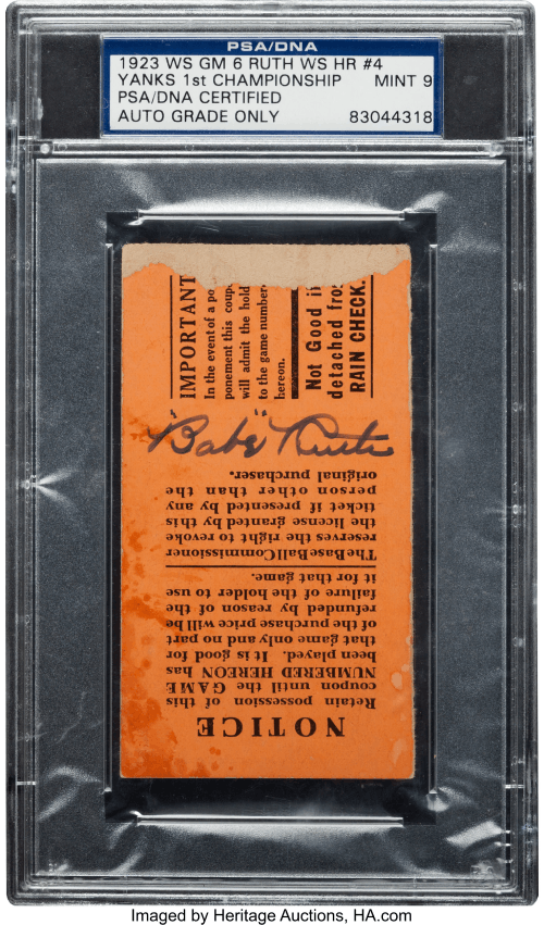 Lot Detail - OCTOBER 5, 1927 WORLD SERIES GAME 1 TICKET STUB (NEW