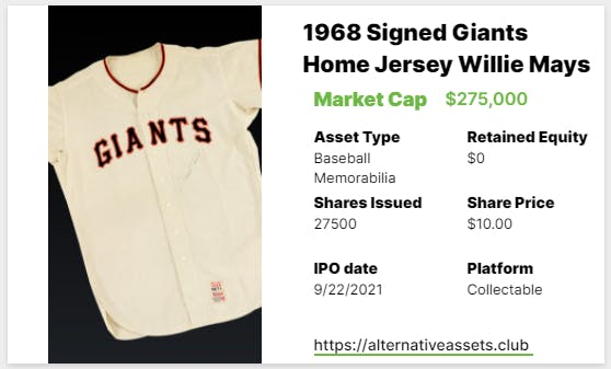 Willie Mays Autographed Jersey 