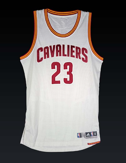 lebron game used jersey