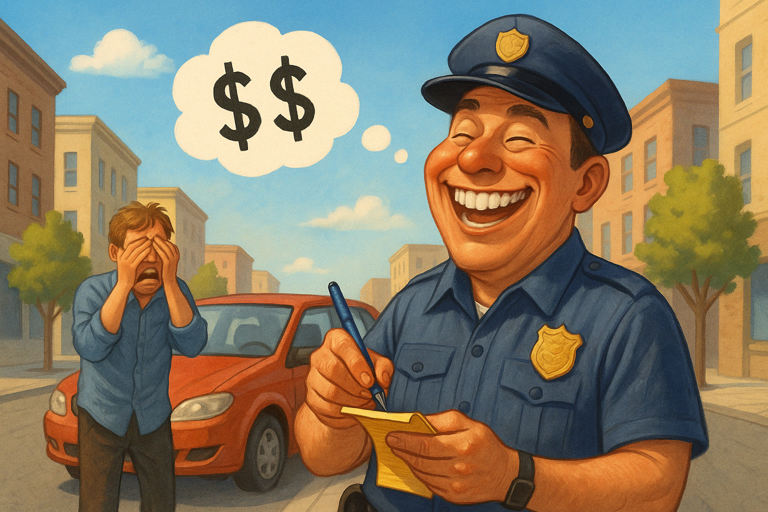 cop writing ticket